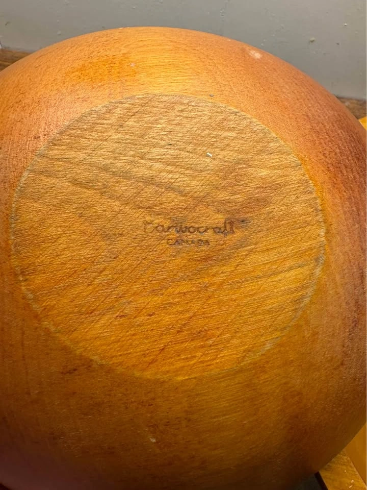 MCM Classic Baribocraft Solid Maple Salad Bowl Set - photo 2