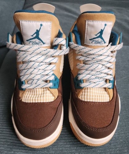 Pre-Owned Jordan 4 Retro Cacao Brown Tan Size 4Y