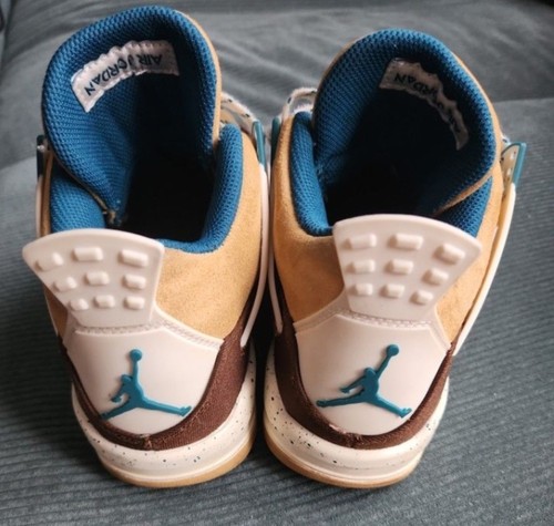 Pre-Owned Jordan 4 Retro Cacao Brown Tan Size 4Y - photo 3