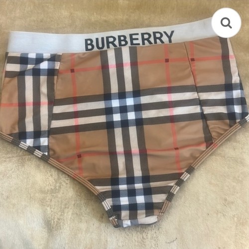 Authentic NEW BURBERRY TESSA Beige Check High Waisted Bikini