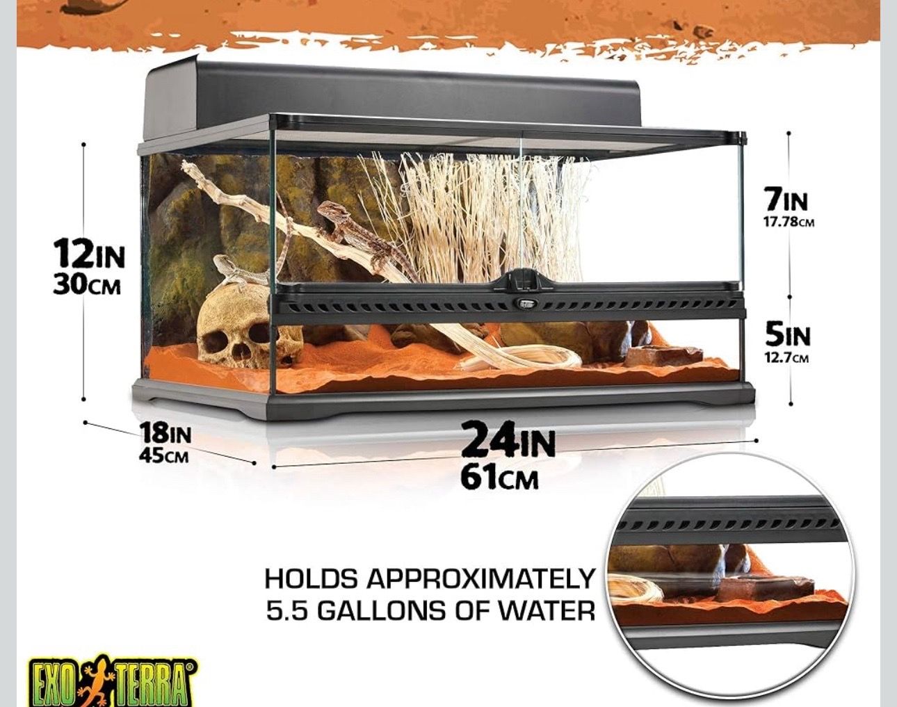 2 Terrariums Setup for Reptiles with Many Accessories