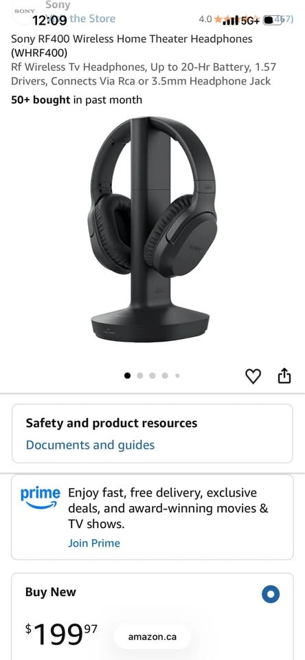 New Sony WH-RF400 Wireless Home Theater Headphones - photo 3