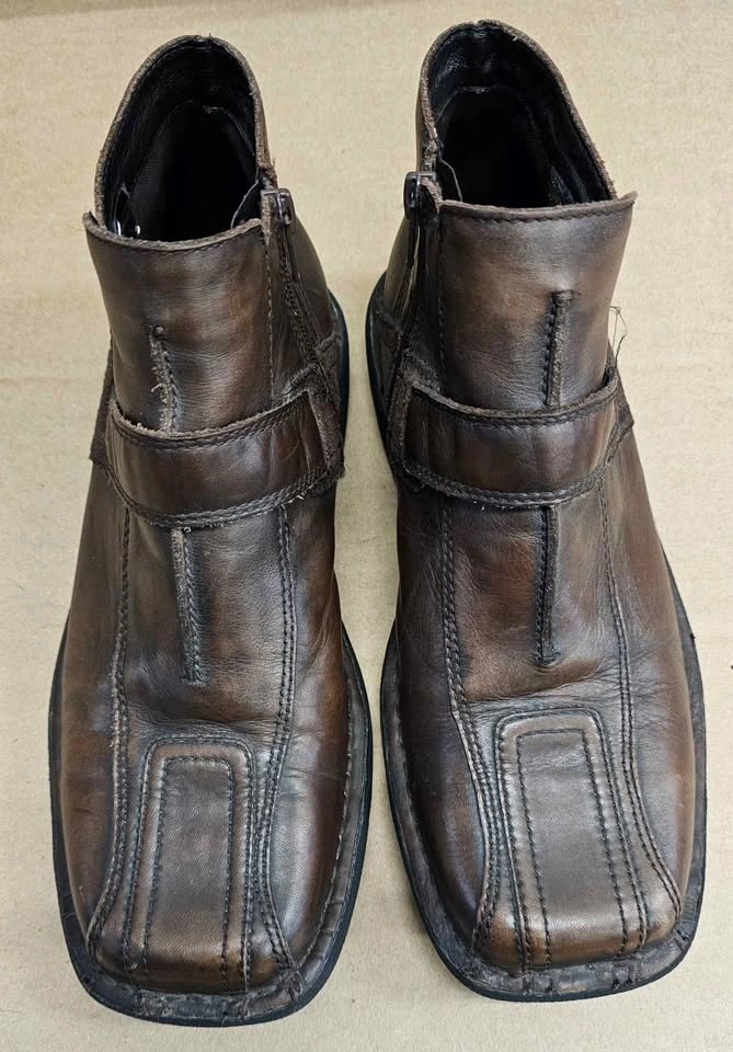 ALDO "Diego" Men's Vintage Brown Leather Boots - Size 8 - photo 2