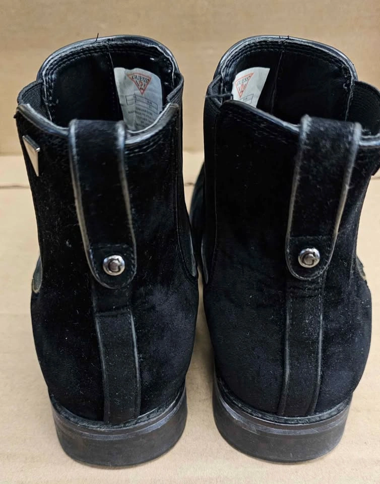 GUESS Jarson Men's Black Suede Ruched Chelsea Boots - US 8 - photo 4