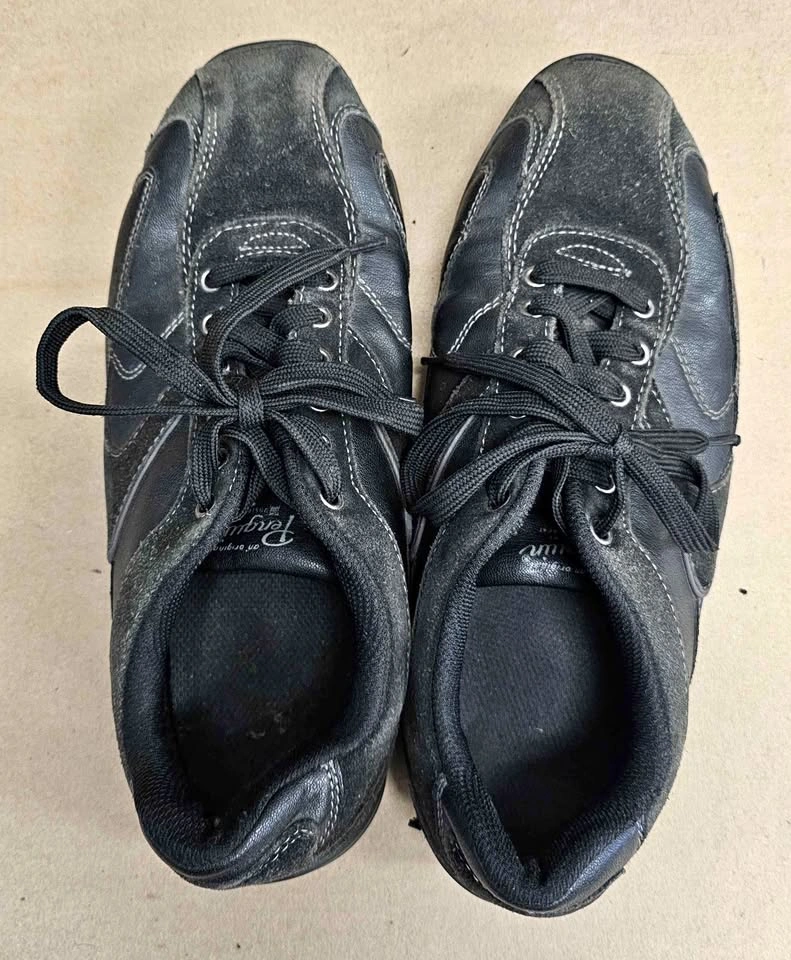 Original Penguin Scott Men's Black Leather & Suede Sneakers 8.5