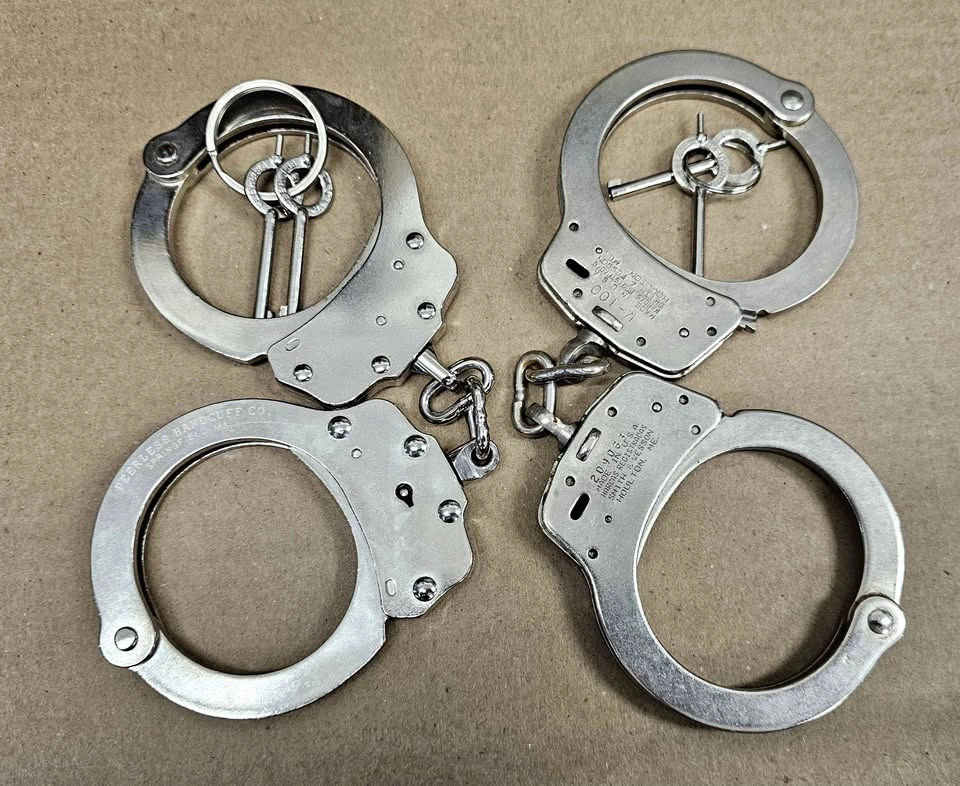 Pair of Authentic Vintage USA Handcuffs w/ Keys