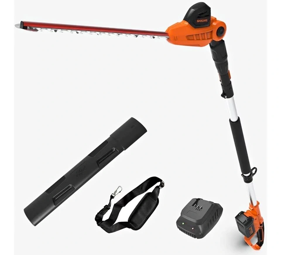 New! GARCARE Cordless Pole Hedge Trimmer
