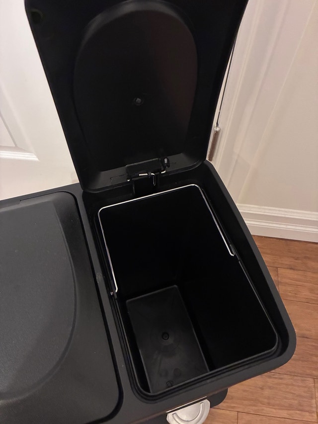 Dual Compartment Stainless Steel Pedal Bin - photo 3