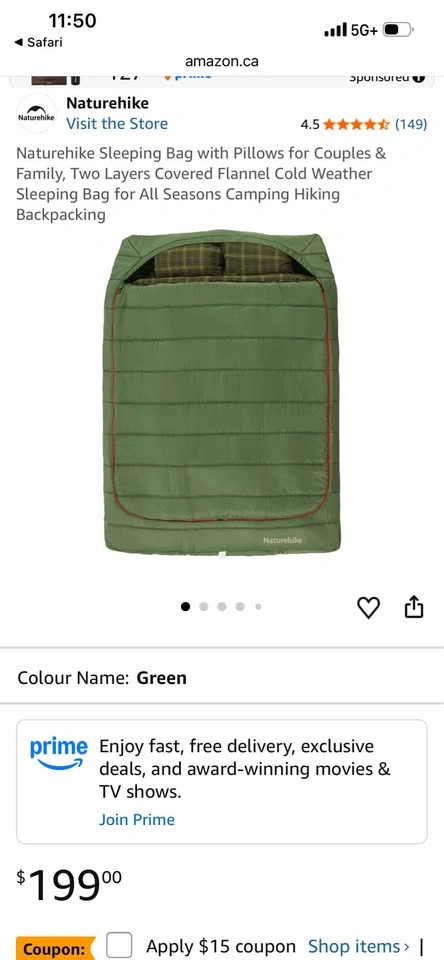 New Naturehike Double Sleeping Bag - photo 2
