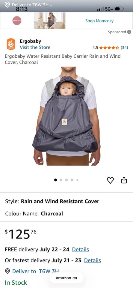 Brand New! Ergobaby All Weather Baby Carrier Cover - photo 4