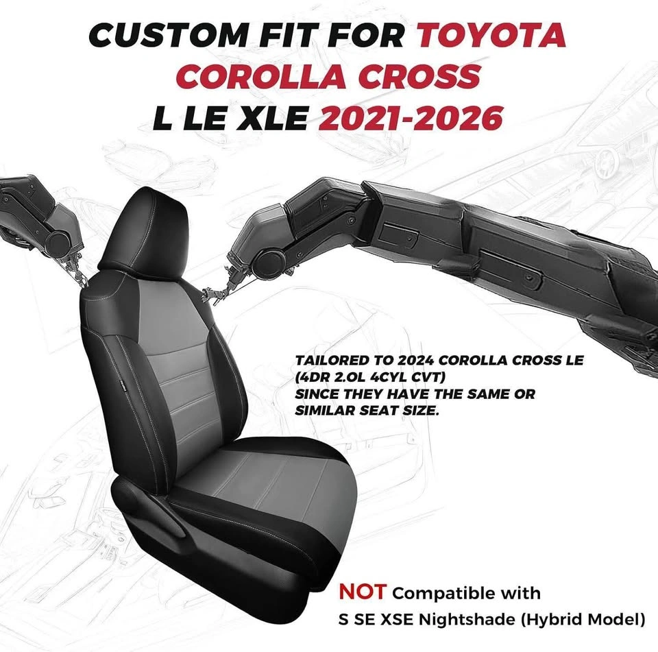 Custom Car Seat Covers for Toyota Corolla Cross 2021-2026 - photo 3
