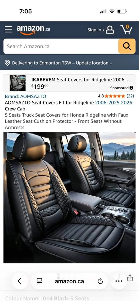 New Seat Covers for Honda Ridgeline 2006-2026