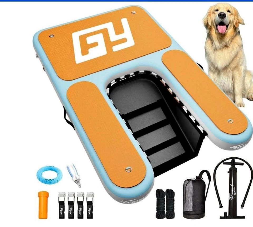 New Inflatable Dog Pool Ramp 60” X 40”