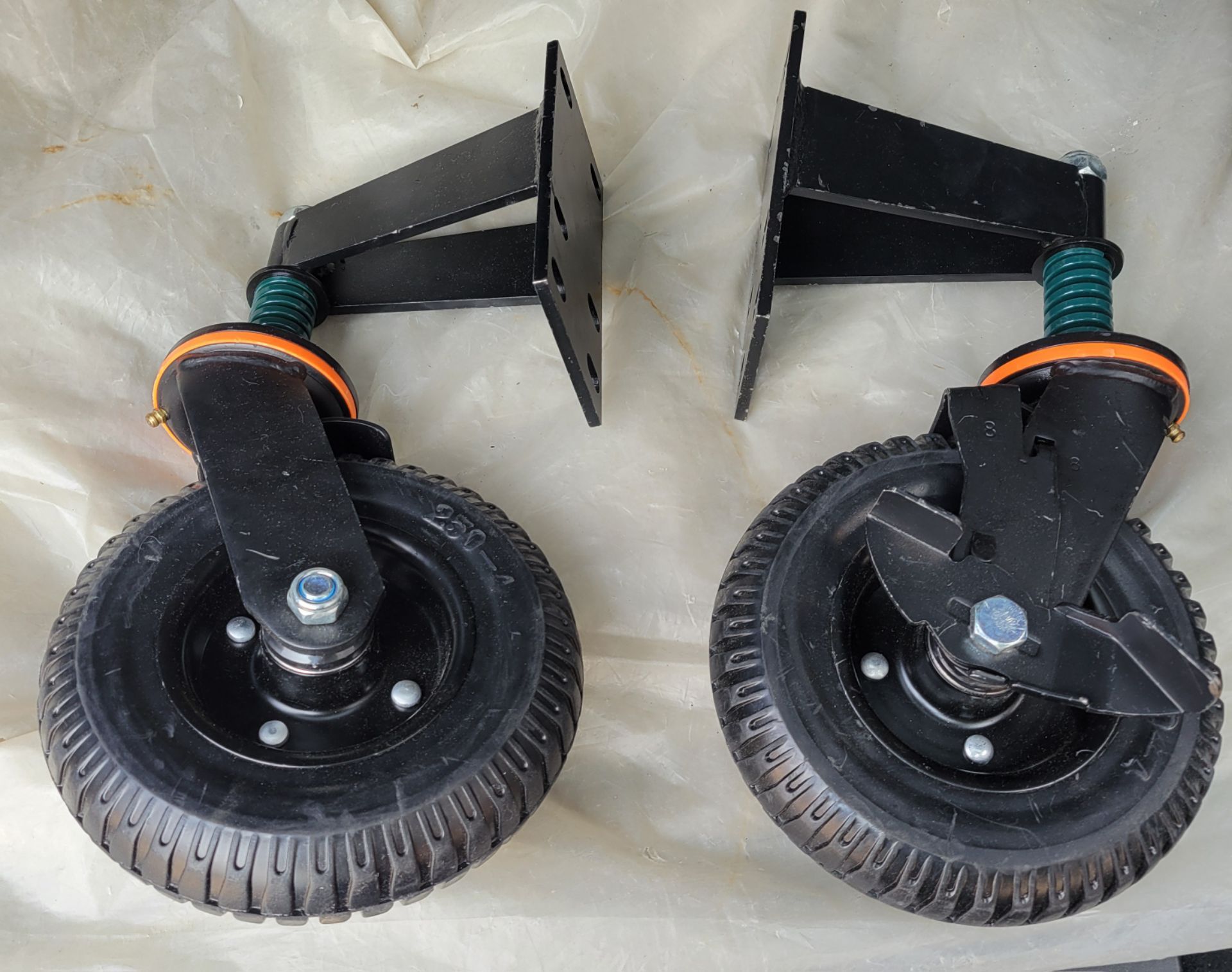 8" Heavy Duty Spring-Loaded Gate Wheel (600lbs Capacity)
