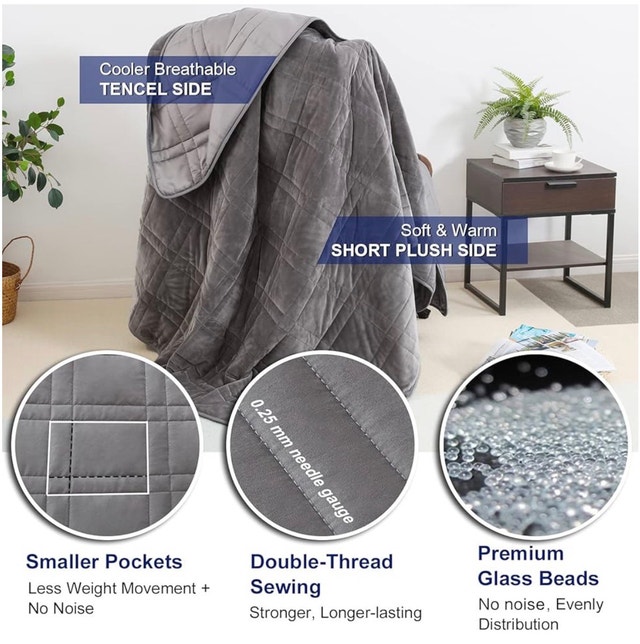 OMYSTYLE Weighted Blanket 40 lbs, 88inx104in King Size - photo 3