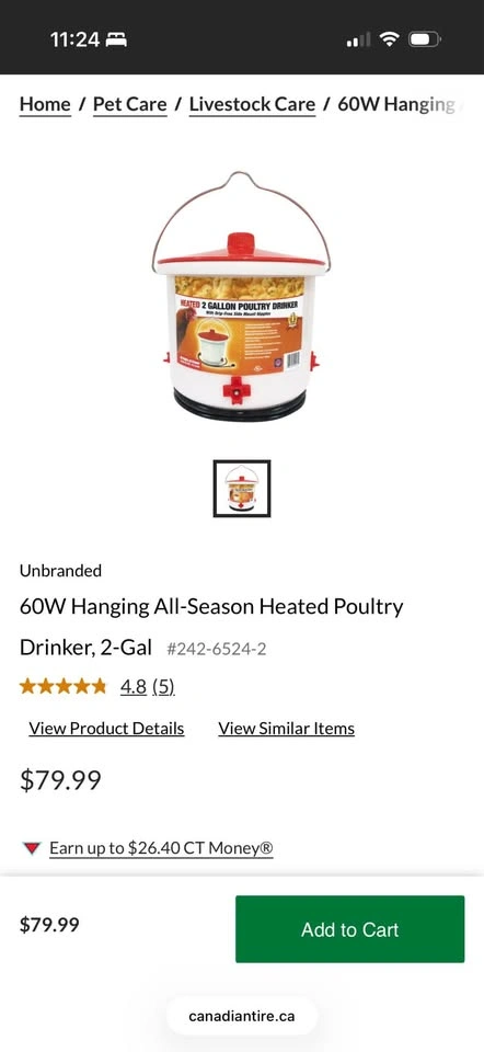 Brand New H&G Lifestyles heated Poultry Drinker - photo 2