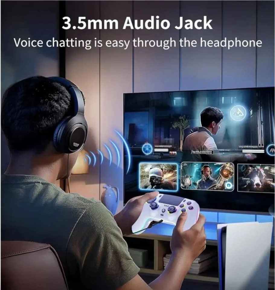 Wireless Controller PS-5/Pro/Slim/PC, Hall Effect Sticks image indicator(5)