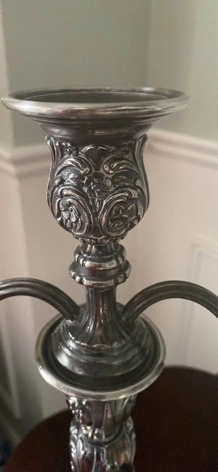 Vintage Candelabra Wm Rogers & Son Silver Plated Candlestick Hol - photo 3