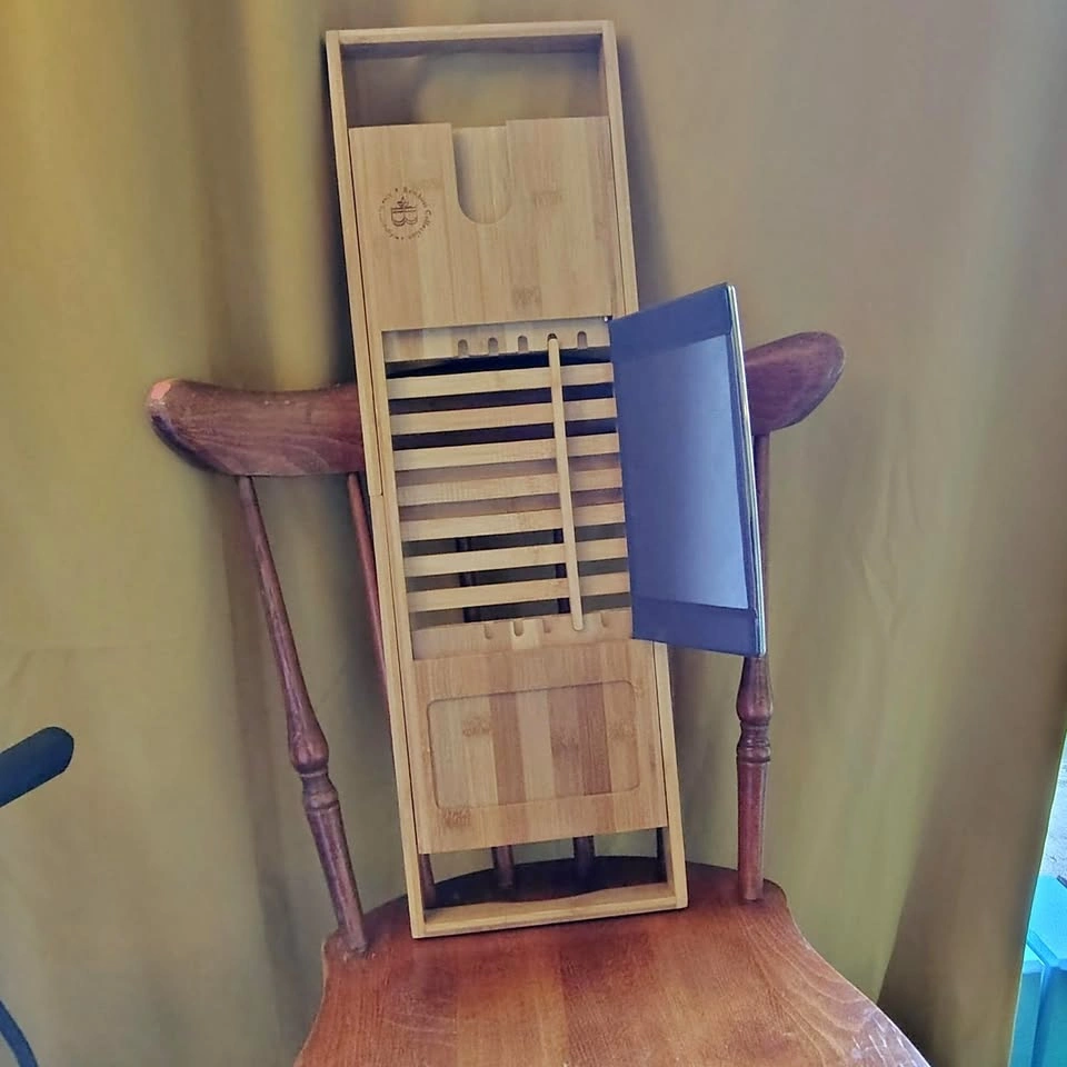 Bamboo bath caddy/table