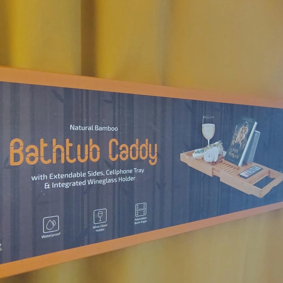 Bamboo bath caddy/table - photo 2