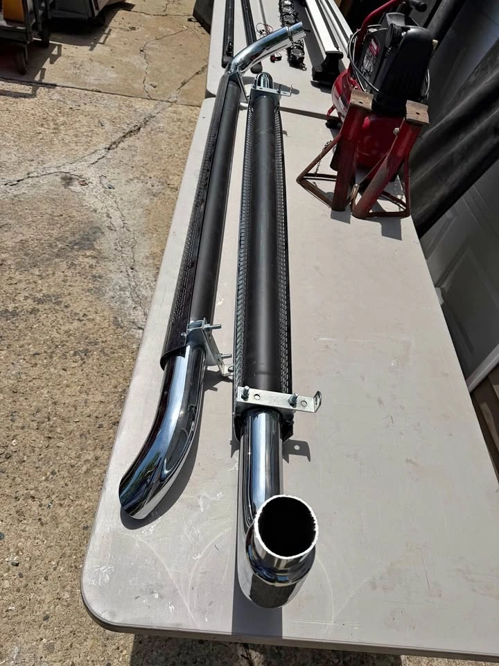 PATRIOT EXHAUST Chrome Side Pipes - 80in - H1080