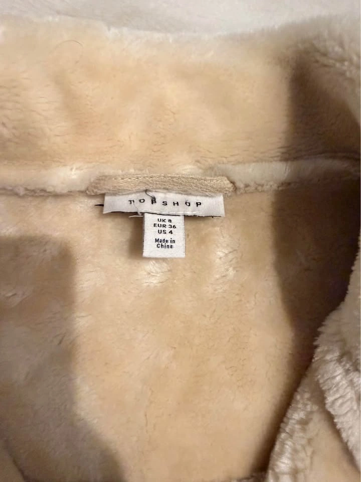 Topshop Faux Shearling Aviator Jacket – Size US 4 / EU 36 - photo 3