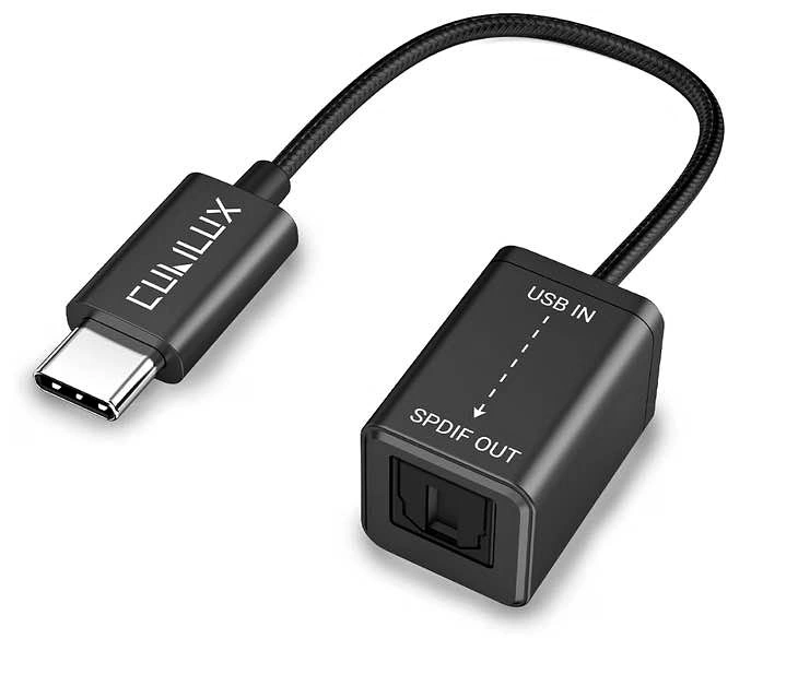Cubilux USB C to SPDIF Transmitter, Type C to Optical Adapter
