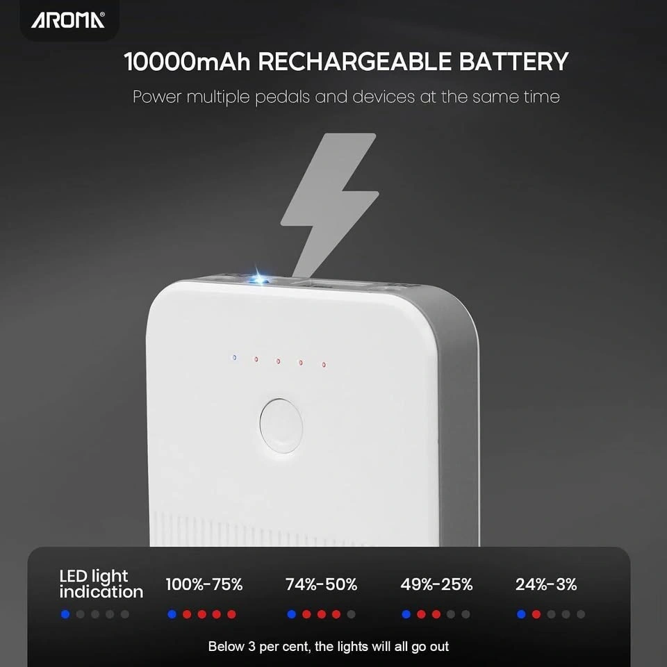 New! AROMA 10000mAh Rechargeable Guitar Pedal Power Supply - photo 4
