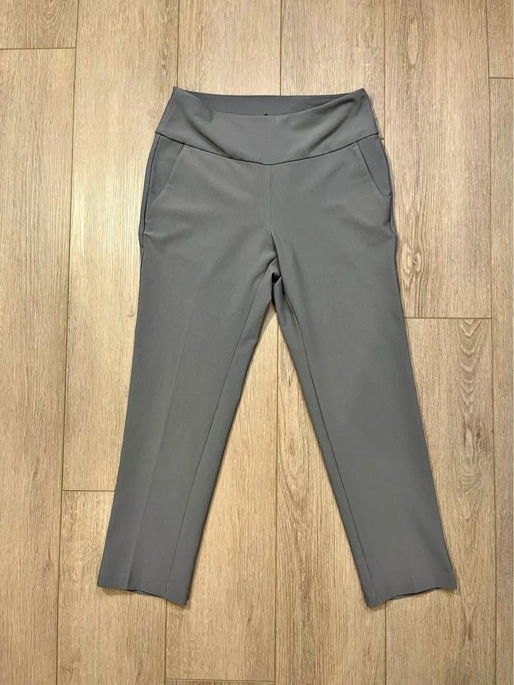 ADIDAS Women's Grey Pull-On Stretch Trousers