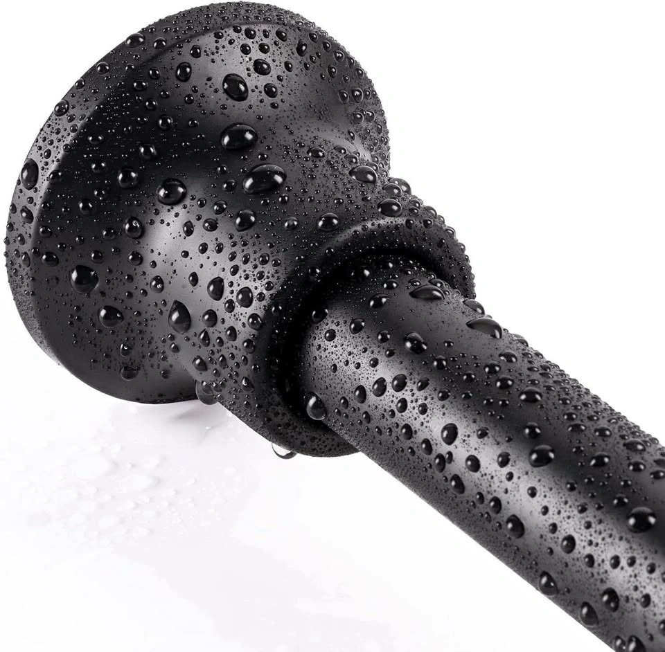 New! Black Tension Shower Curtain Rod 43” to 72”