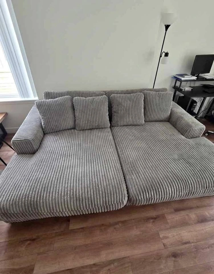Premium Deep Corduroy Sectional Sofa