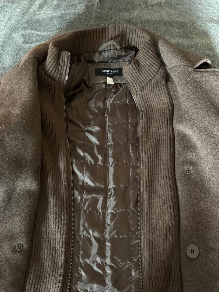 Kenneth Cole New York Brown Wool Coat – Men’s Medium - photo 2