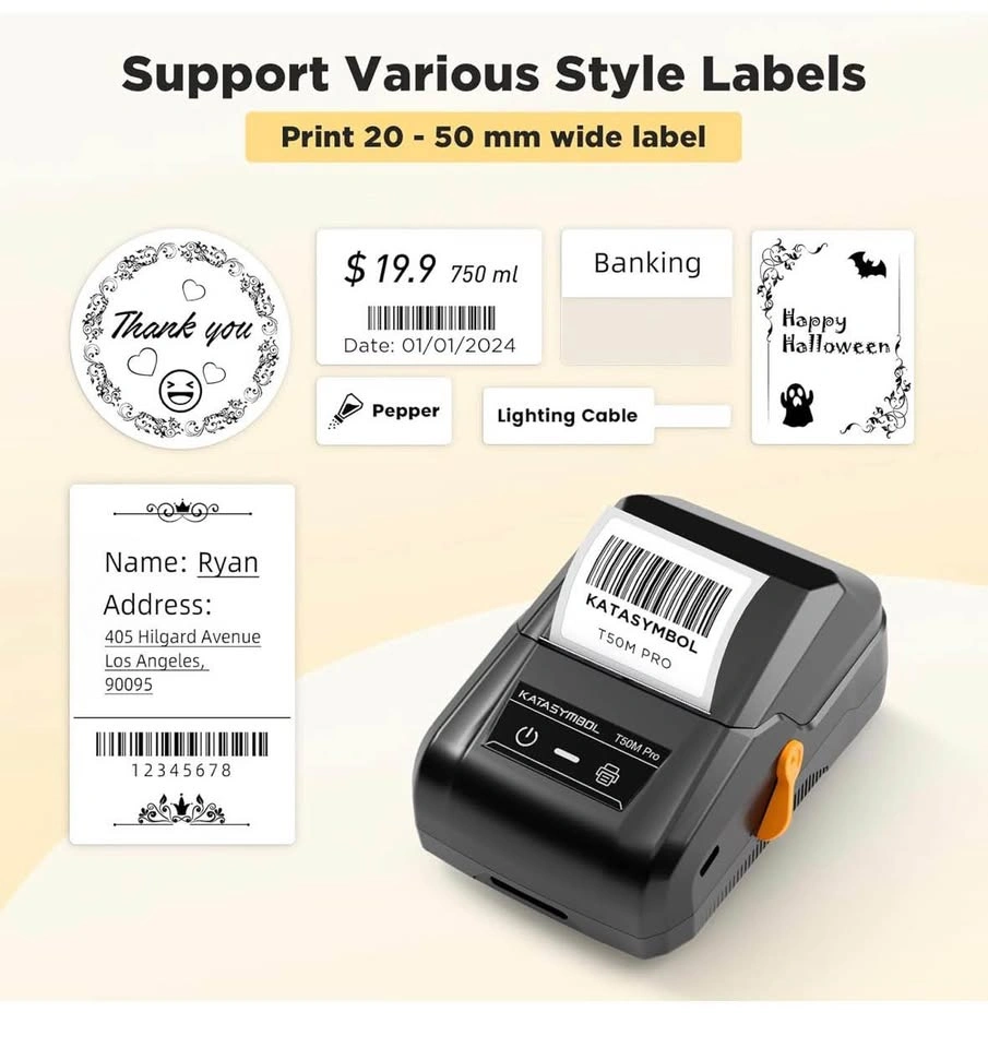 SUPVAN T50M Pro Bluetooth Label Maker Machine with Tape, Black - photo 2