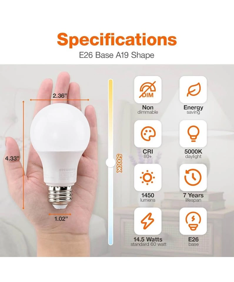 SYLVANIA ECO LED Light Bulbs A19 100W Equivalent 6-Pack - photo 2