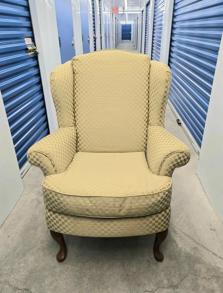 Checkered Wingback Armchair - photo 2