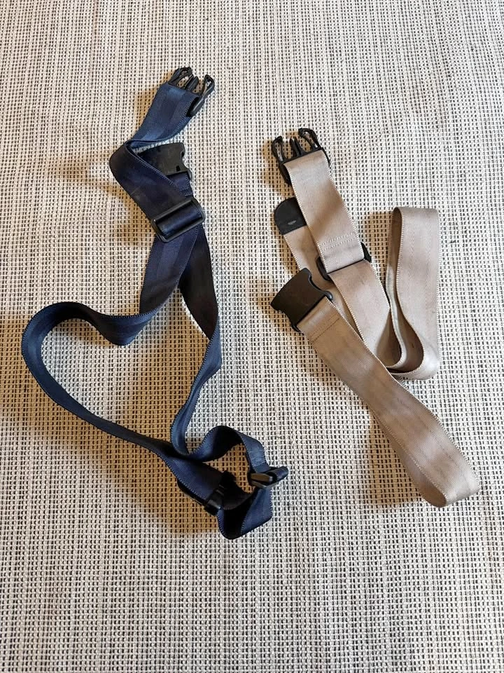 2 MUJI Adjustable Nylon Webbing Straps with Buckles for Luggages