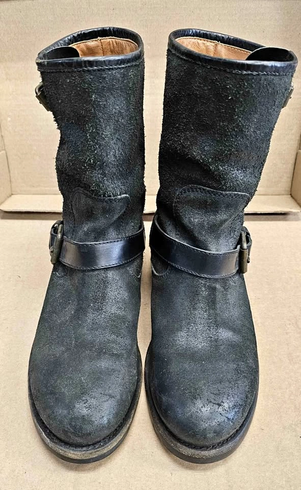 BUTTERO Italian Handcrafted Leather Engineer Boots Black - EU 40