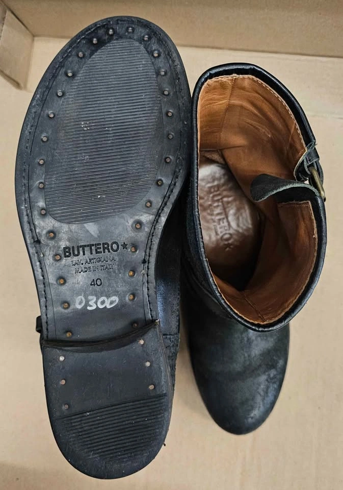 BUTTERO Italian Handcrafted Leather Engineer Boots Black - EU 40 - photo 4