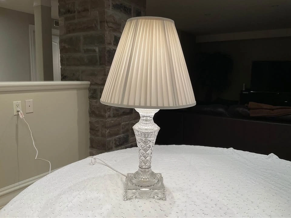 Table Lamp Crystal Timeless Elegant Hatch Cut - photo 2