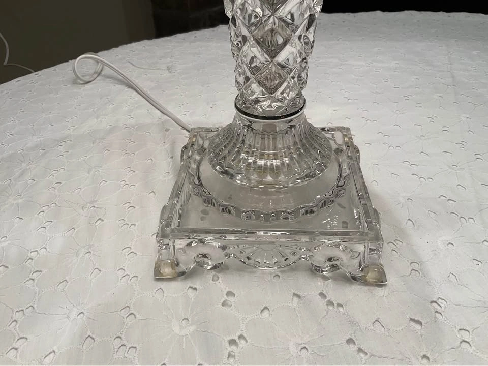 Table Lamp Crystal Timeless Elegant Hatch Cut - photo 4