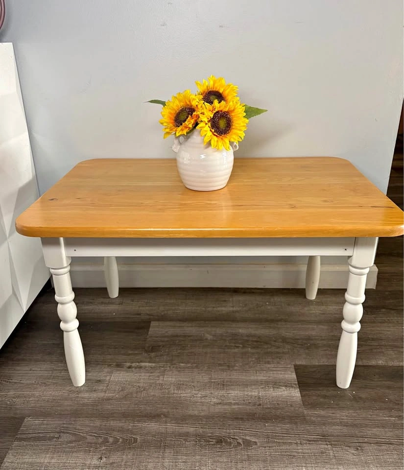 Small Farmhouse Wood Top Table