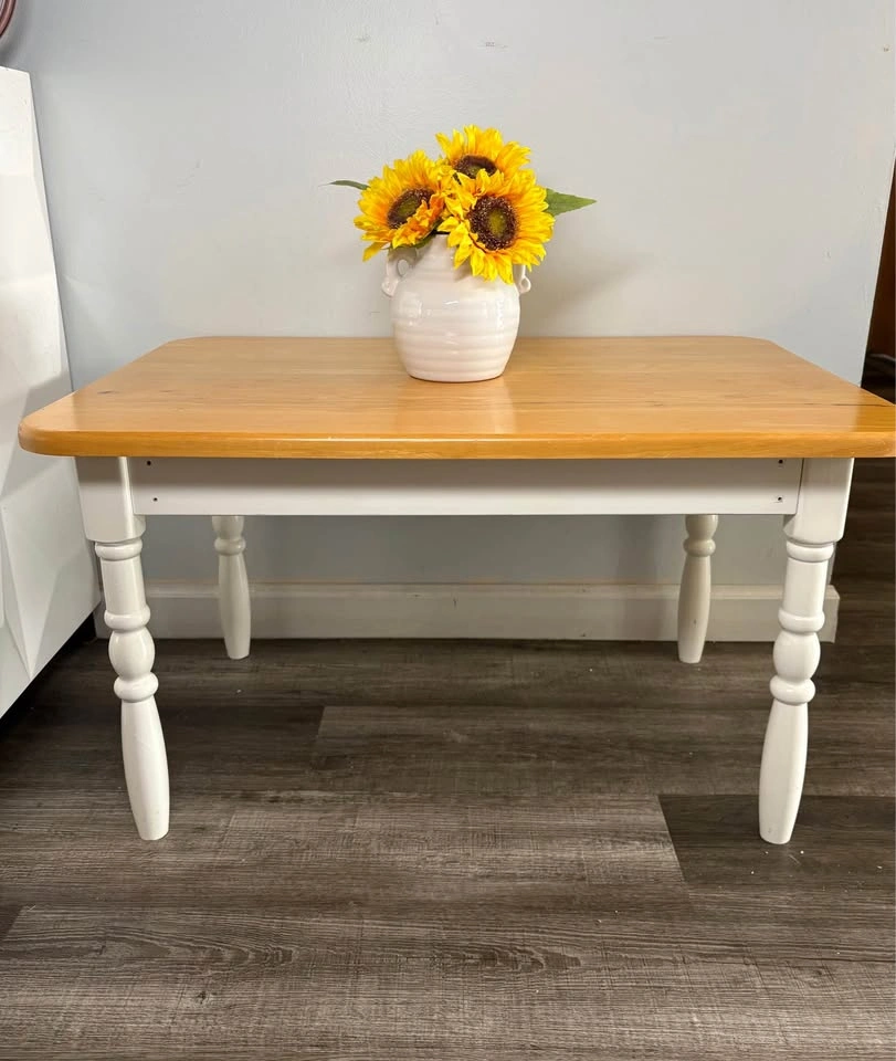 Small Farmhouse Wood Top Table - photo 2