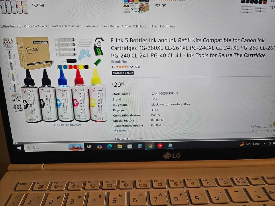 5 ink bottles refill kit for printers - photo 2