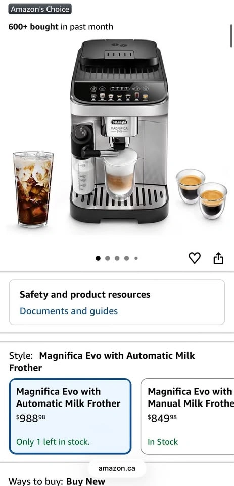 De'Longhi Magnifica Evo Espresso & Coffee Machine