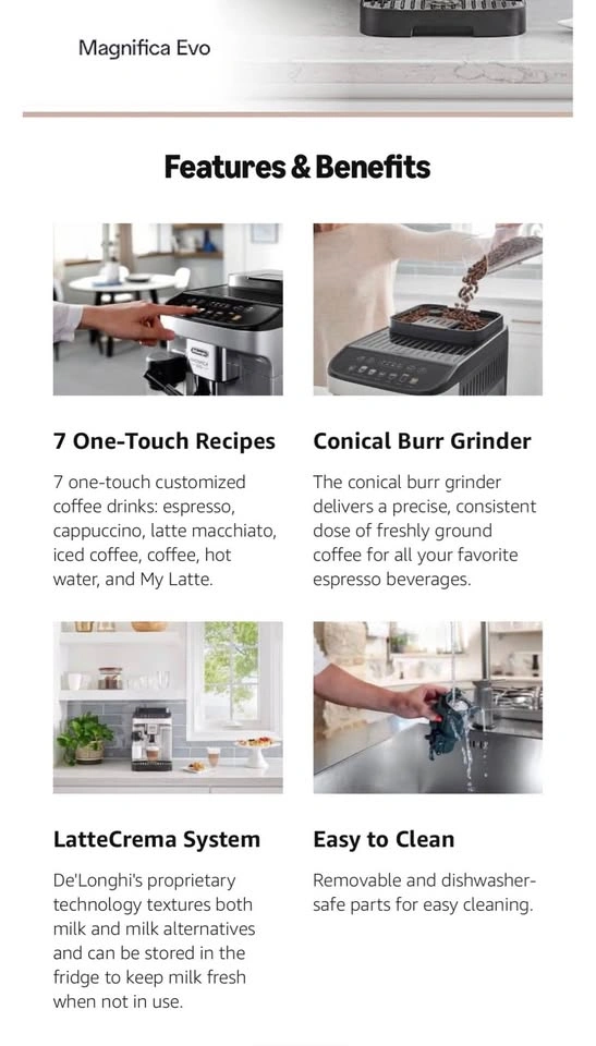 De'Longhi Magnifica Evo Espresso & Coffee Machine - photo 2