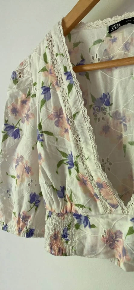 Zara crop floral shirt - Small - photo 2