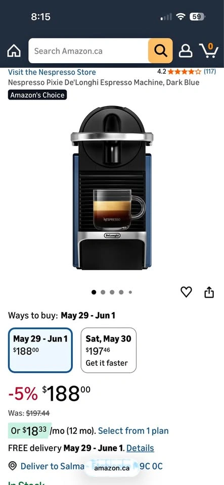 Nespresso Pixie De’Longhi