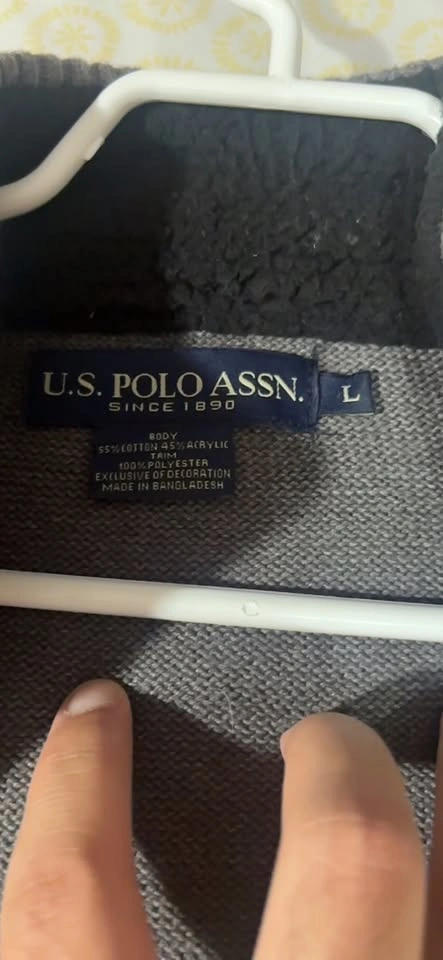 U.S. Polo Assn. Gray Quarter-Zip Sweater - photo 2