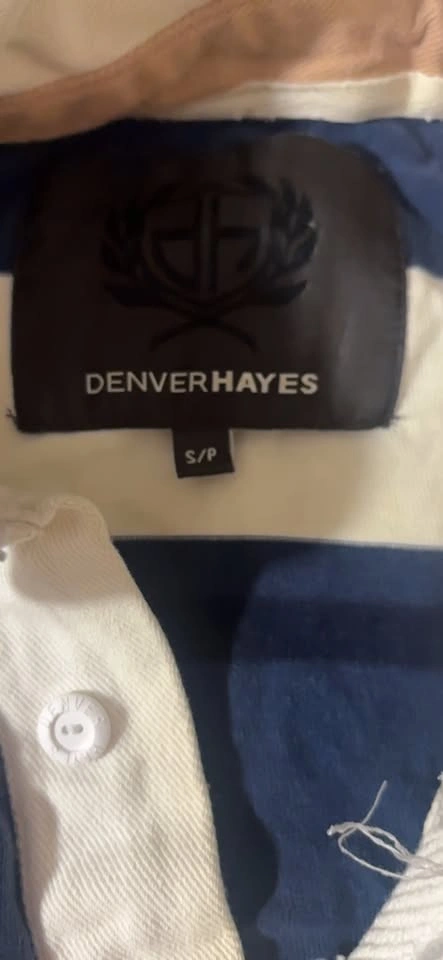 RHAYE Blue white striped polo shirt - photo 2