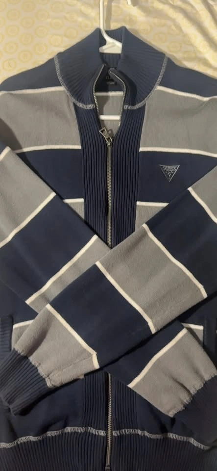 Guess Striped Full-Zip Sweater - photo 3